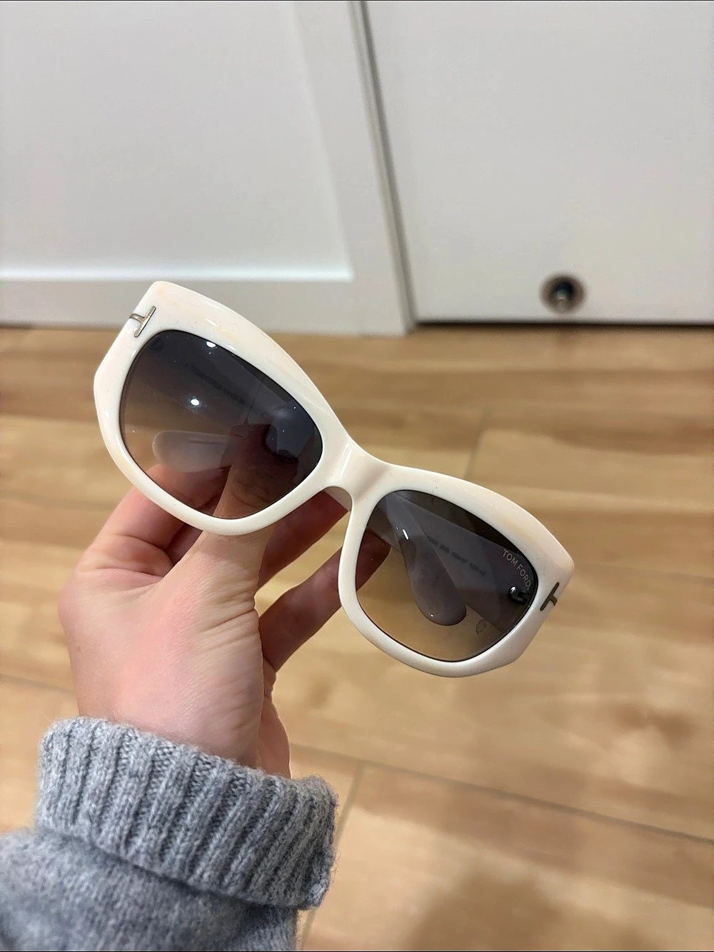 Tom Ford Joanna TF1039 White & Brown Sunglasses